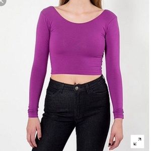 American Apparel LS Crop Top